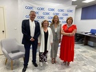 La directora general del SEF, Marisa López Aragón, junto a la presidenta de COEC, Ana Correa, el presidente de la Asociación de Graduados Sociales...