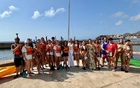 La consejera de Turismo, Cultura, Juventud y Deportes, Carmen Conesa, junto a algunos de los jóvenes que han participado en las Jornadas de la Juventud...