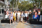 La consejera de Política Social, Familias e Igualdad, Conchita Ruiz, durante la inauguración de la exposición 'Premios Mayor'