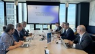 El consejero de Economía, Hacienda, Fondos Europeos y Transformación Digital, Luis Alberto Marín, en la reunión de trabajo con responsables de la...