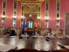 Imagen de la presentación en la Embajada de España en Roma de la exposición de Mar Sáez