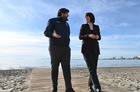 El presidente López Miras y la ministra Diana Morant visitan el Mar Menor (2)