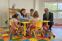 El consejero de Educación, Formación Profesional y Empleo, Víctor Marín, y la alcaldesa de Fortuna, Catalina Herrero, inauguraron la escuela infantil...