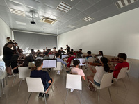 Imagen de los ensayos de la Orquesta de Aspirantes de la Región de Murcia en su convivencia en San pedro del Pinatar