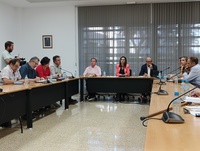 Imagen de la consejera Sara Rubira en la reunión de la Mesa del Secano