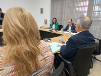 Imagen de la consejera en la reunión de la Comisión Territorial del Seguro Agrario