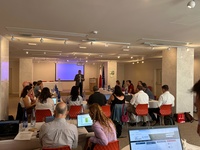 Imagen del  del director general del Agua, José Sandoval, en la reunión del Proyecto GEMS que se está celebrando en Malta