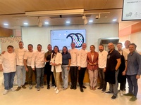 La consejera Carmen Conesa y asistentes a la presentación de la presencia de la Región de Murcia en 'San Sebastian Gastronomika'.