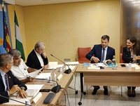 Imagen del director general del Agua, José Sandoval, en la reunión de la Comisión permanente de la Sequia celebrada esta mañana