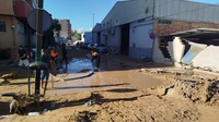 Voluntarios de Protección Civil de Lorca trabajan en las calles de Paiporta