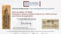 El Archivo Regional acoge un nuevo ciclo de conferencias que comienza con la de Pedro Agüera