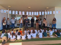 El consejero de Educación y Formación Profesional, Víctor Marín, visitó el colegio San Agustín de Fuente Álamo donde se celebran actividades con ...