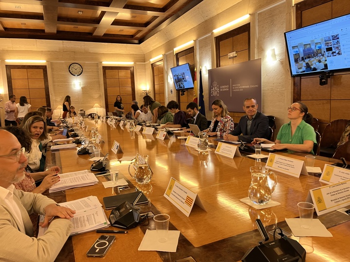 La consejera de Política Social, Familias e Igualdad, Conchita Ruiz, en la reunión del Consejo Territorial de Servicios Sociales y del Sistema para...