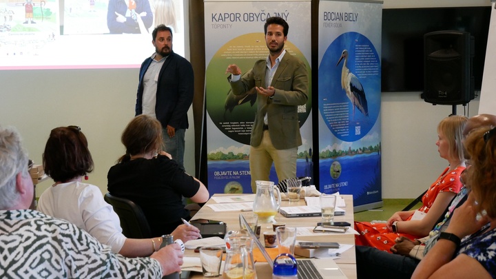 El director general de Competitividad y Calidad Turísticas, Patricio Sánchez, durante su exposición en el encuentro celebrado en Hungría y Eslovaquia