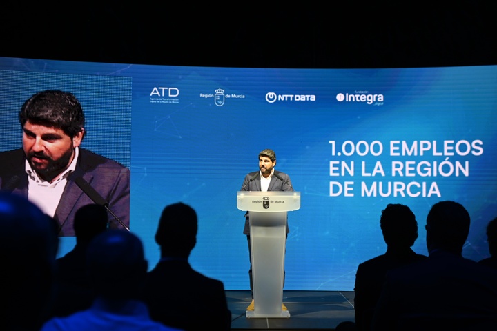 Imagen del artículo López Miras pone en valor que la consultora tecnológica NTT Data haya elegido la Región para crear mil nuevos empleos en los próximos tres años