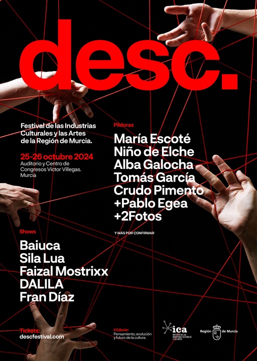 Cartel de la 2ª edición del festival 'desc' con los artistas confirmados actualmente