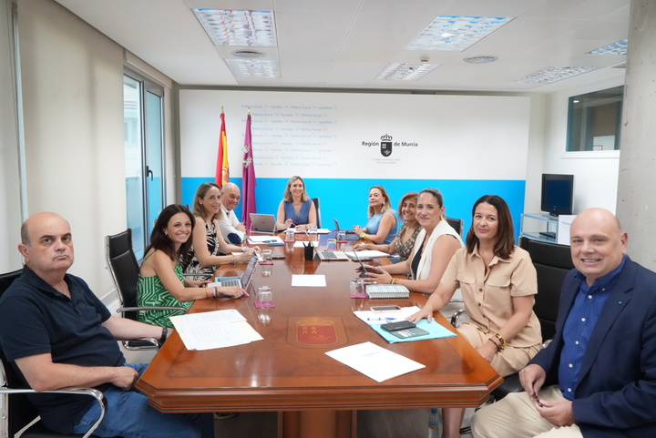 La consejera de Política Social, Familias e Igualdad, Conchita Ruiz, durante el Consejo de Administración del IMAS.