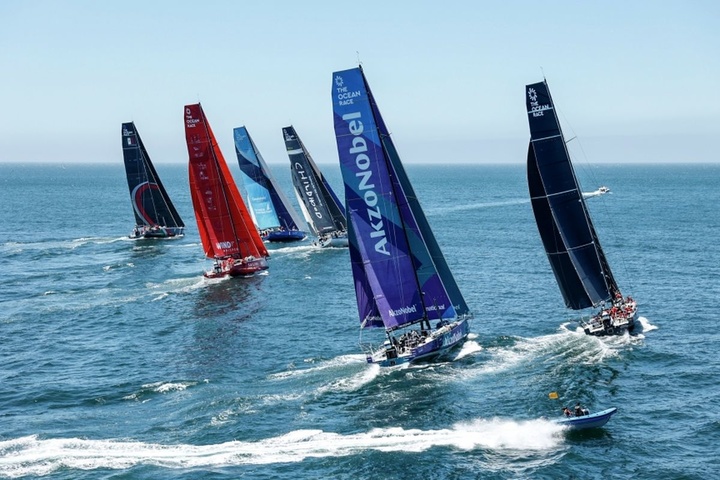 Una imagen de los barcos 'voladores' que visitarán Cartagena en la Ocean Race de 2025.