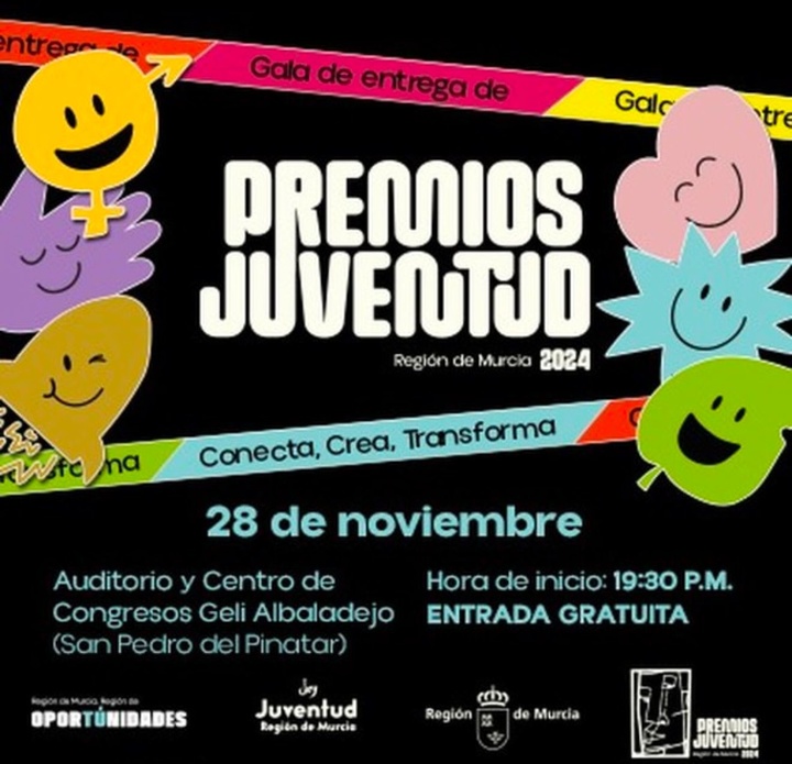 Cartel de los Premios Juventud Región de Murcia 2024