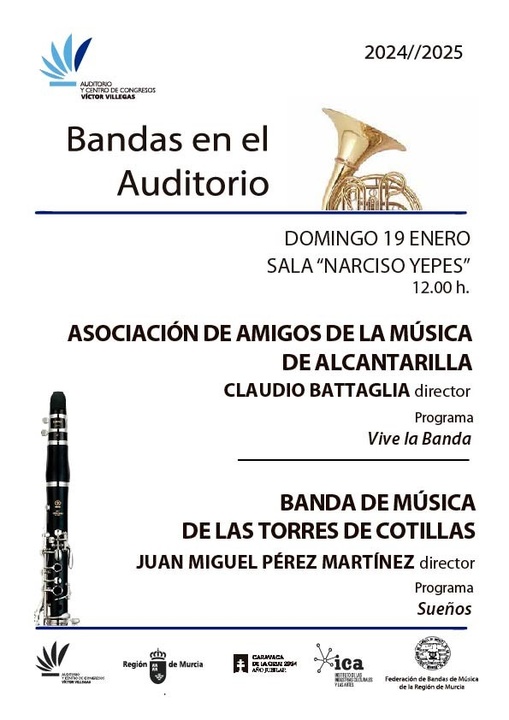 Cartel de la actuación de este domingo del ciclo 'Bandas en el Auditorio'