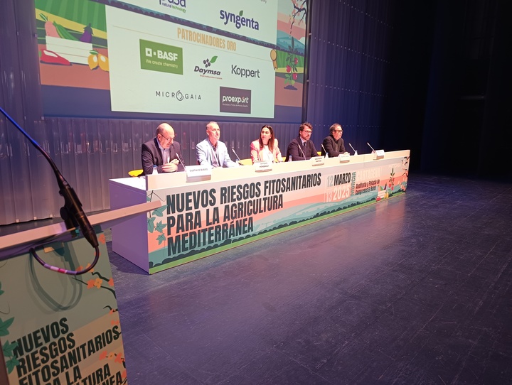 Imagen de la consejera Sara Rubira en la inauguración de la Jornada AgroMurcia 