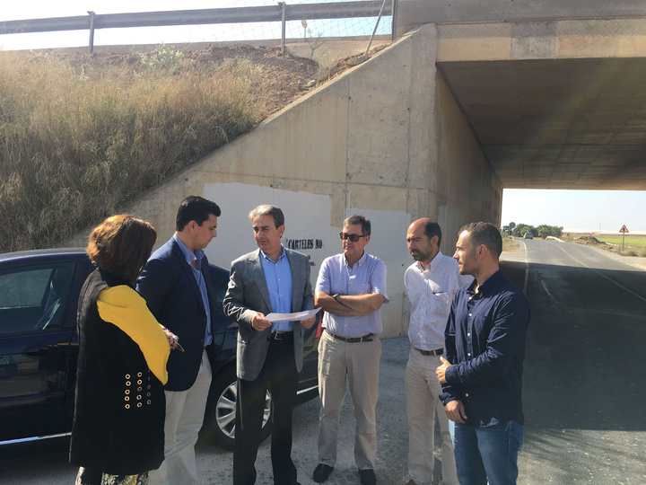 Visita a las obras de la carretera RM-F28