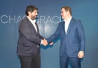 Fernando López Miras, junto a Victor López-Barrantes, director general de NTT Data España