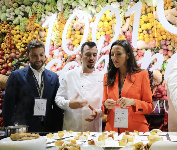 La consejera Carmen Conesa, en el estand de la Región de Murcia en San Sebastián Gastronomika.