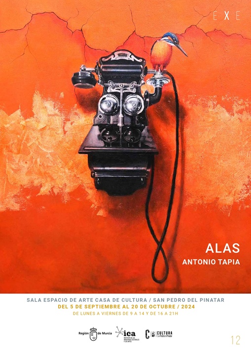 Cartel de la exposición 'Alas' de Antonio Tapia en la Casa de Cultura de San Pedro del Pinatar