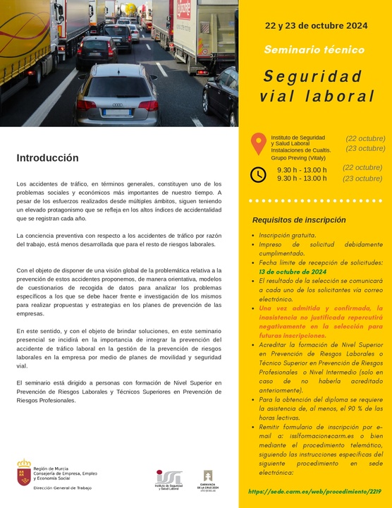 Seminario Técnico "Seguridad Vial Laboral"